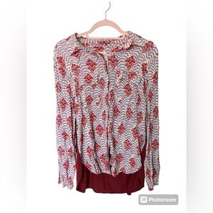 Porridge blouse red L
